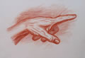 Michael Hensley Drawings, Human Hands 18